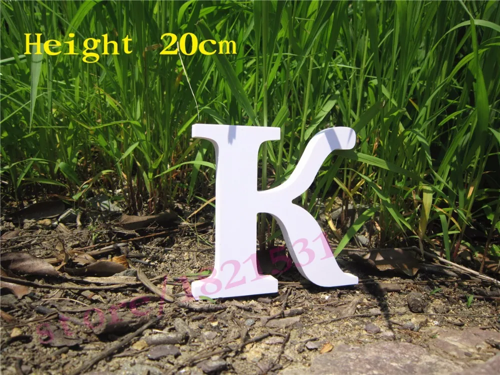 Деревянные белые буквы из искусственного дерева с русской надписью 20 см