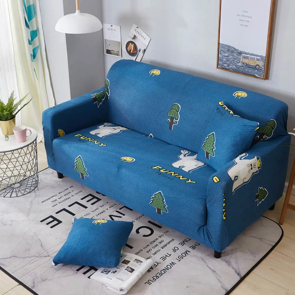 Розовый фламинго фиолетовый стрейч эластичный стул Loveseat L форма секционный диван Чехол спандекс/полиэстер угловой диван - Цвет: 20184976