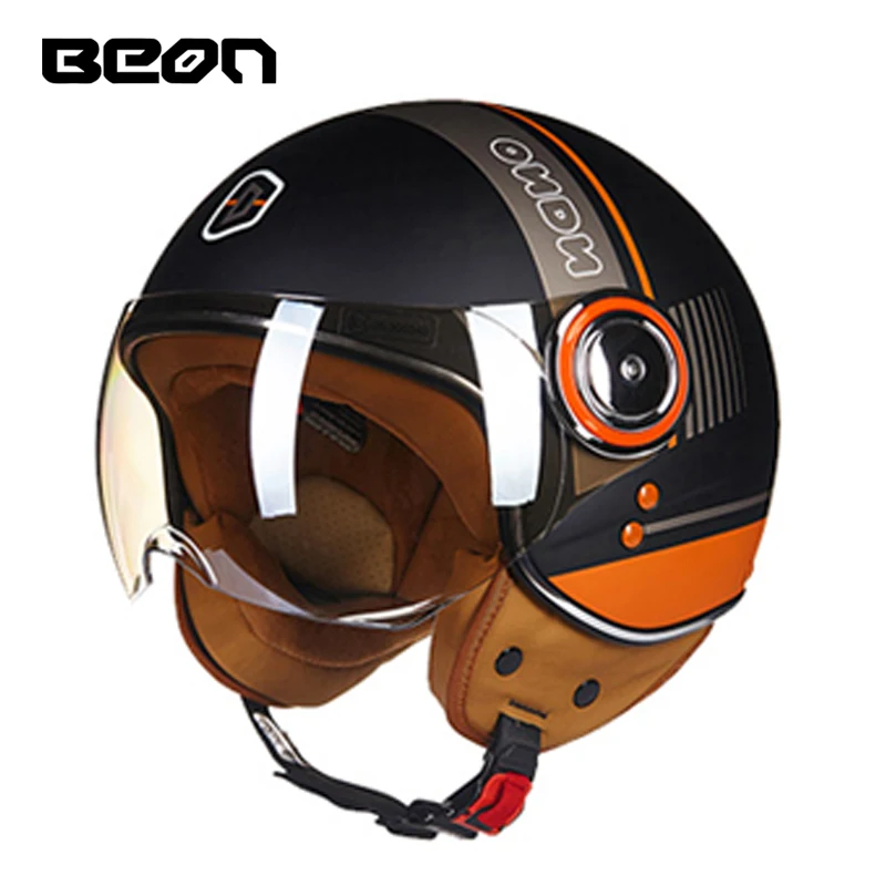 BEON moto rcycle скутер шлем 3/4 с открытым лицом halmet cross винтажный Casco cicleta Capacete 110b Быстрая