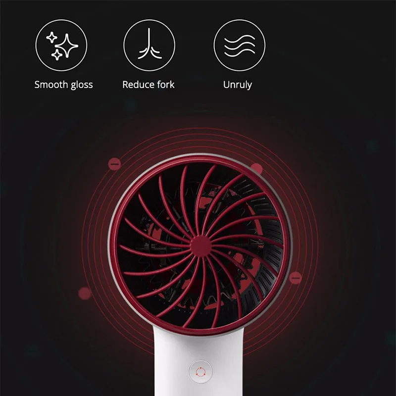 Xiaomi Soocare Soocas H3 Анион Фен для волос Евро вилка корпус из алюминиевого сплава 1800 Вт