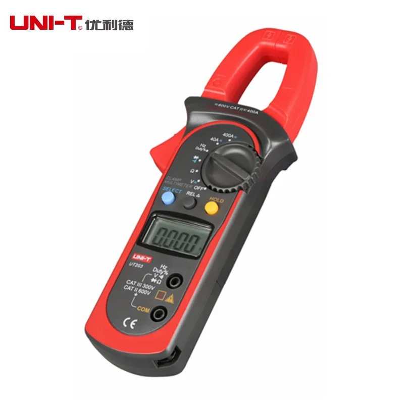 UNI-T UT203 UT204 UT204A цифровой ручной зажим мультиметр тестер метр DMM CE AC DC Вольт Ампер