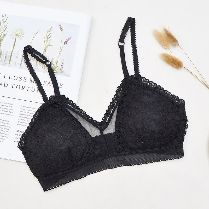 2018 Эротическое белье Для женщин Lace Bralette Мода Push Up Бюстгальтеры без косточек 3/4