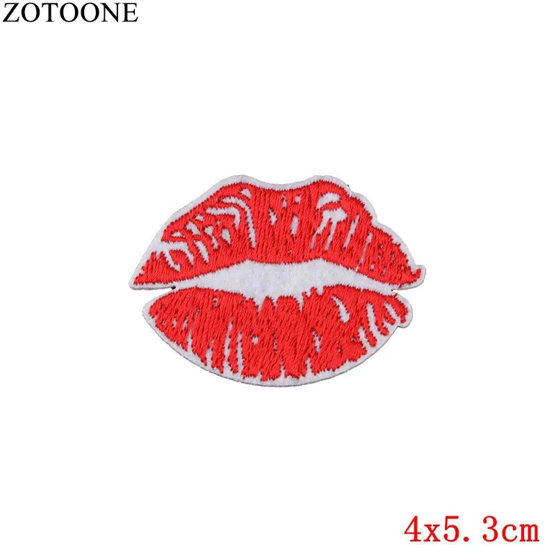 ZOTOONE 10 шт./лот нашивка для губ вышитые термоклейкие нашивки одежды Сделай Сам губы