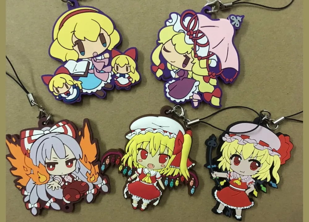5 шт./лот аниме Touhou Project оригинальный японский Рисунок резиновый силиконовый