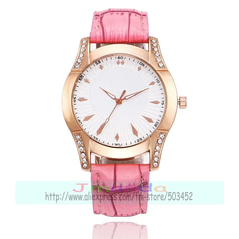 100 шт./лот модный кожаный ремешок золотистого цвета для наручных часов без