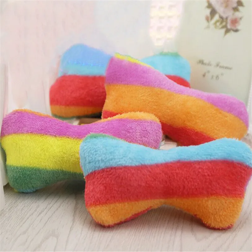 Милые кости дизайн собака жевательная игрушка для щенков визгливый плюшевый