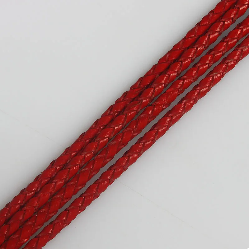 Плетеный шнур из натуральной кожи 3 м мм|cord jewelry|leather cord jewelrygenuine leather |