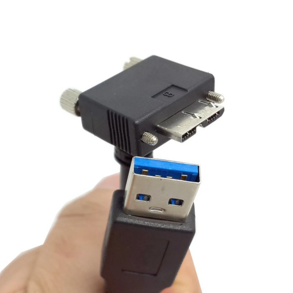 Вниз Угловой 90 градусов Micro USB винт крепление к 3 0 кабелю данных для промышленной