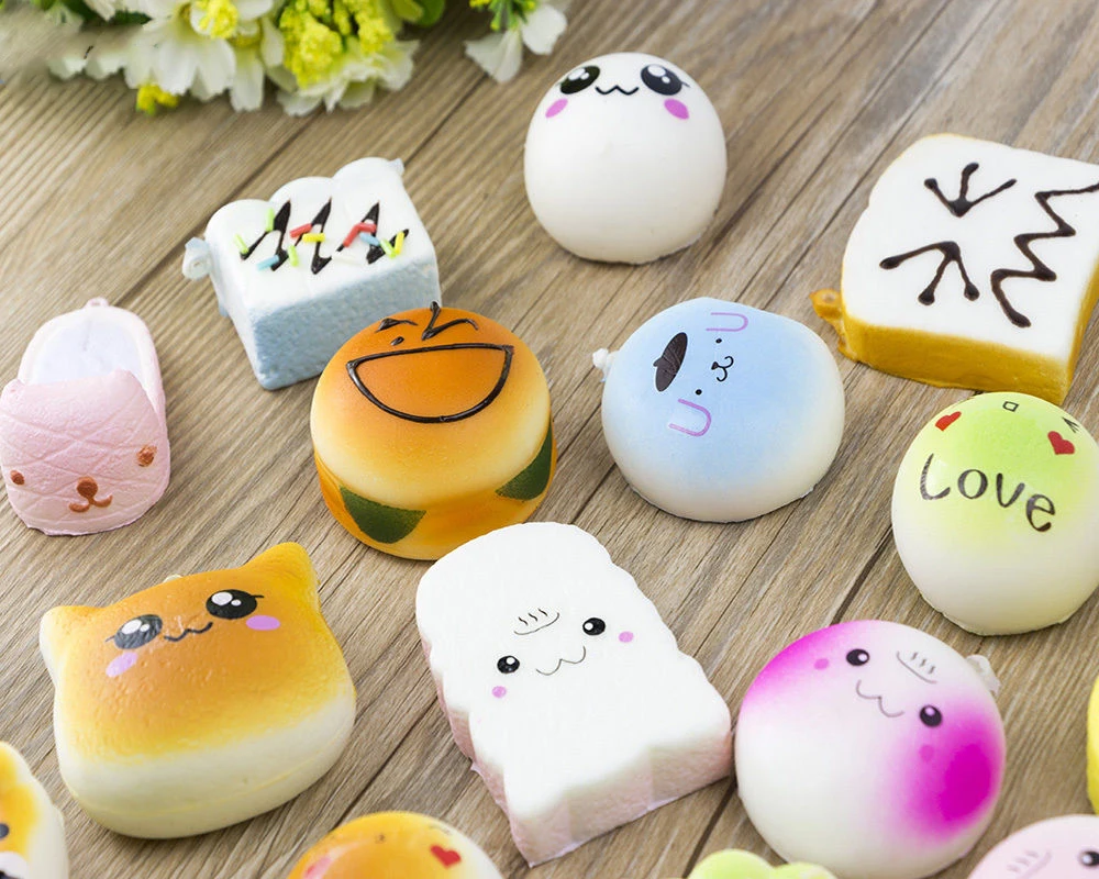 20 шт Jumbo Medium мини случайные мягкие панды/хлеб/Торт/булочки Телефон Ремешки