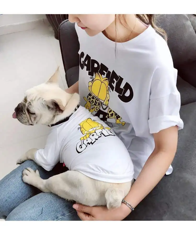 Одежда для семьи футболка домашних животных жилет кошек жилетка собак пальто
