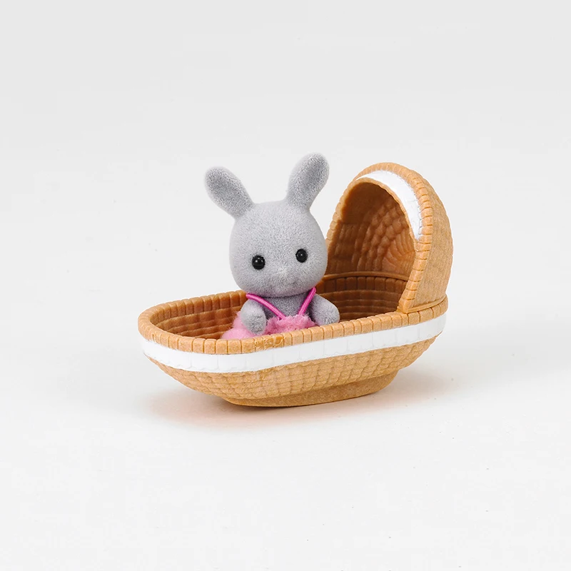 Sylvanian Family набор кроликов и колыбели кукольный домик пушистые игрушки фигурки