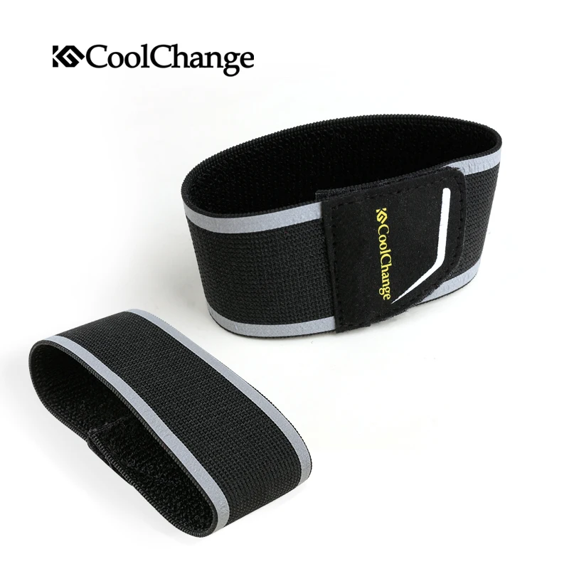 

CoolChange Safety Cycling Reflective Straps Single Leg Strap Cycling Clip Reflective Cycling Safety Beam Belt Foot Straps