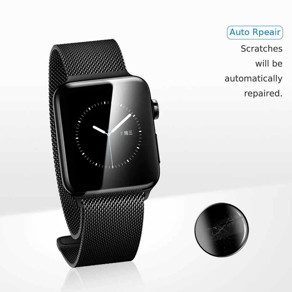 2 шт./партия, защитная пленка для Apple Watch 4, обновленная Гидрогелевая Защитная пленка с полным покрытием для i watch размером 40-44 мм