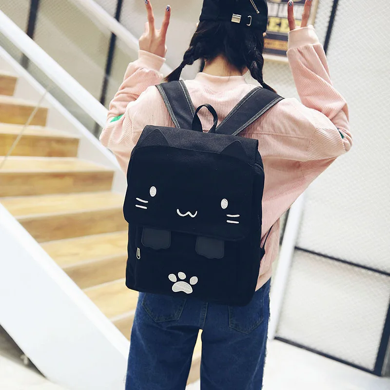 Рюкзаки для девочек подростков милый рюкзак mochila feminina Холщовый Рюкзак аниме