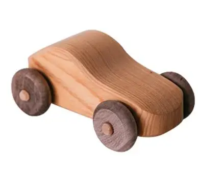 Игрушки деревянная игрушка автомобиль из цельного дерева Детская игрушка автомобиль мальчики и девочки деревянный - Цвет: Серый