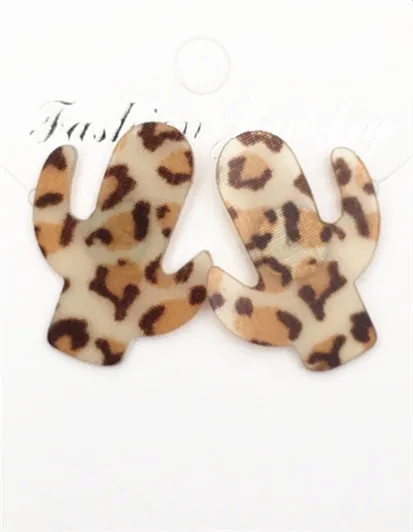 Украшения dongmu модные Паркер акриловые серьги кактус леопардовые женские