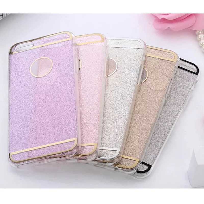 Телефон Чехол Для iPhone 7 Plus 6 s Плюс Bling Гальванических мягкие TPU Крышка Моды Блеск