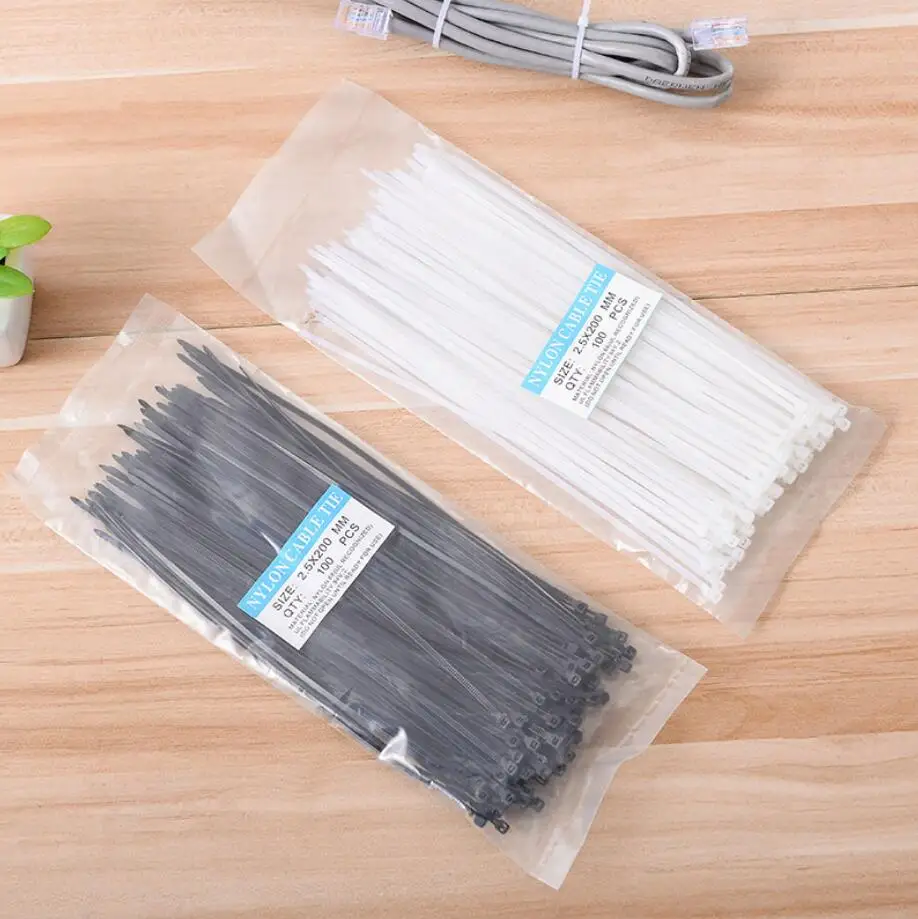 100 шт нейлоновый кабель самоблокирующийся провод молнии Галстуки MRO &