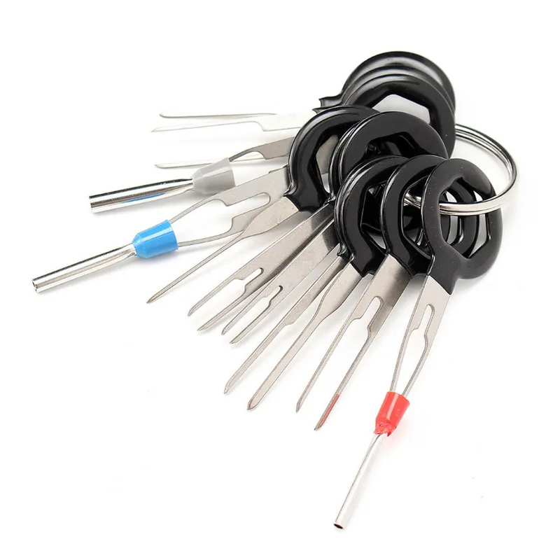11Pcs/Set Terminal Removal Tools Electrical Wiring Crimp Connector Set Key Pin Car Extractor Kit for Plug key Repair Tool |