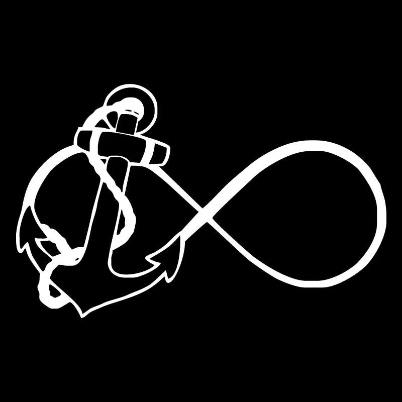 14 см * 8 9 Infinity Symbol Лодка Якорь виниловый автомобильный Стайлинг стикер