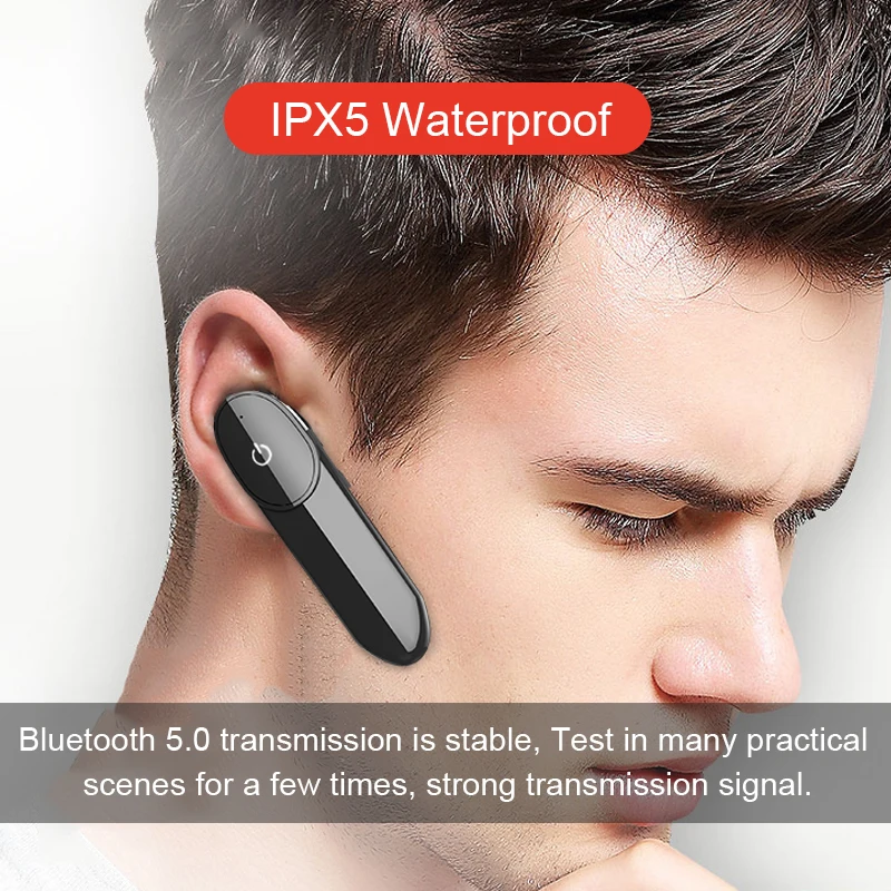 Мини беспроводные Bluetooth наушники V5.0 бизнес гарнитура портативные стерео с