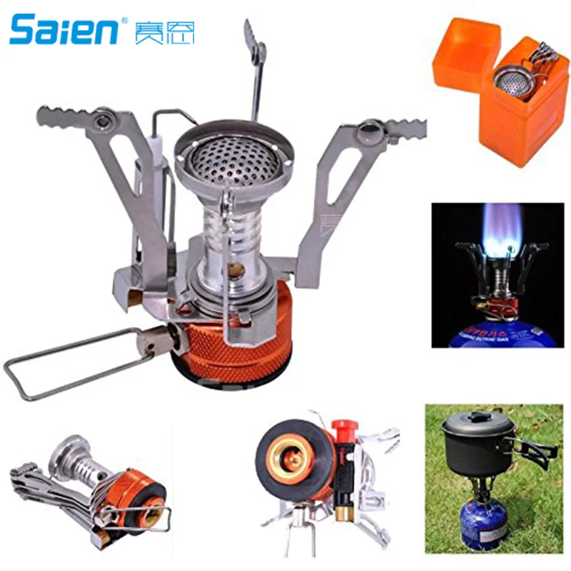 

Camping Stoves,Sam Young Portable Outdoor Backpacking Cookware Cooking Stove Butane Propane for Gas Canister With Piezo I