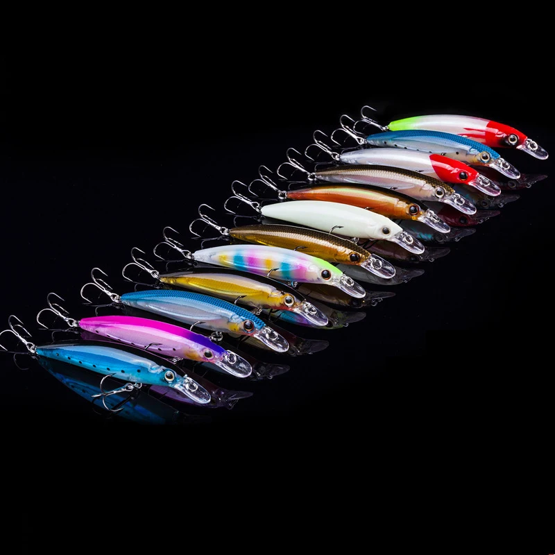 1 шт. 3D Eyes 11 см 14 г светящаяся плавающая Minnow приманка для рыбной ловли Лазерная