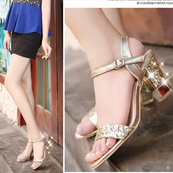 2014 summer new fashion sexy high-heeled sandals women thick with the Korean version of women's shoes bk4 | Обувь