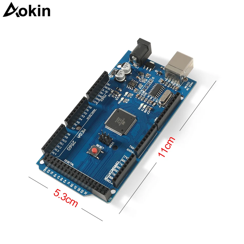 Плата Mega 2560 R3 Mega2560 REV3 для Arduino MEGA2560 ATmega2560 16AU CH340 CH340G с совместимым USB кабелем|Детали