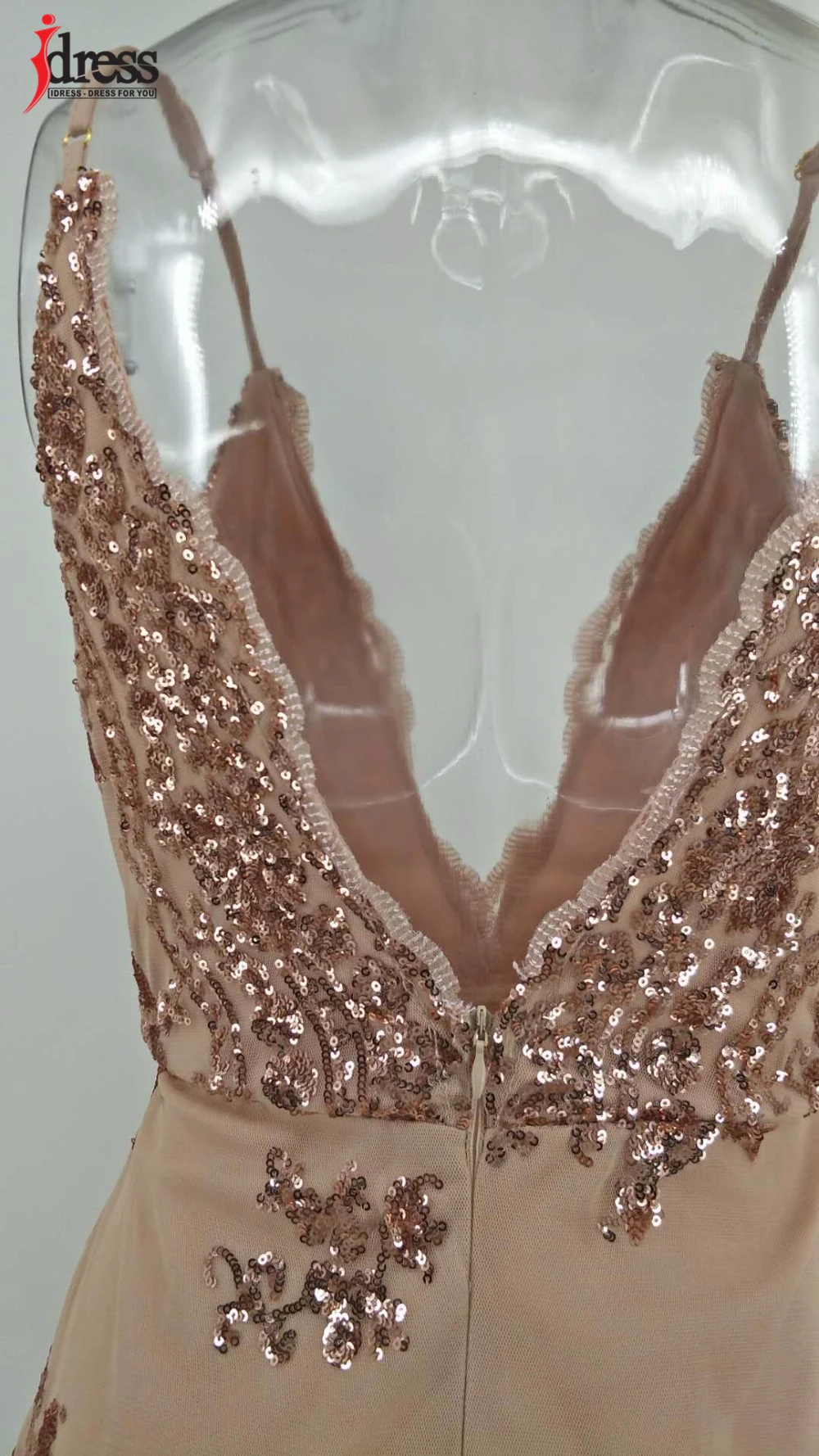 IDress сексуальное вечернее роскошные вечерние клубные элегантный и пайетками для маленьких девочек, свадебные платья, Vestidos De Festa для женщин с золотыми блестками длиной макси платье