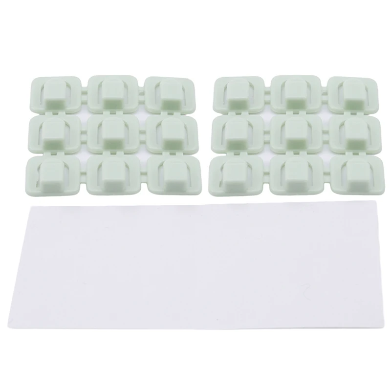 

18pcs Wires Winding Clip self-adhesion Wires Winding Device Wires Organize Clip Buckle Type Wires Winding Office Storage