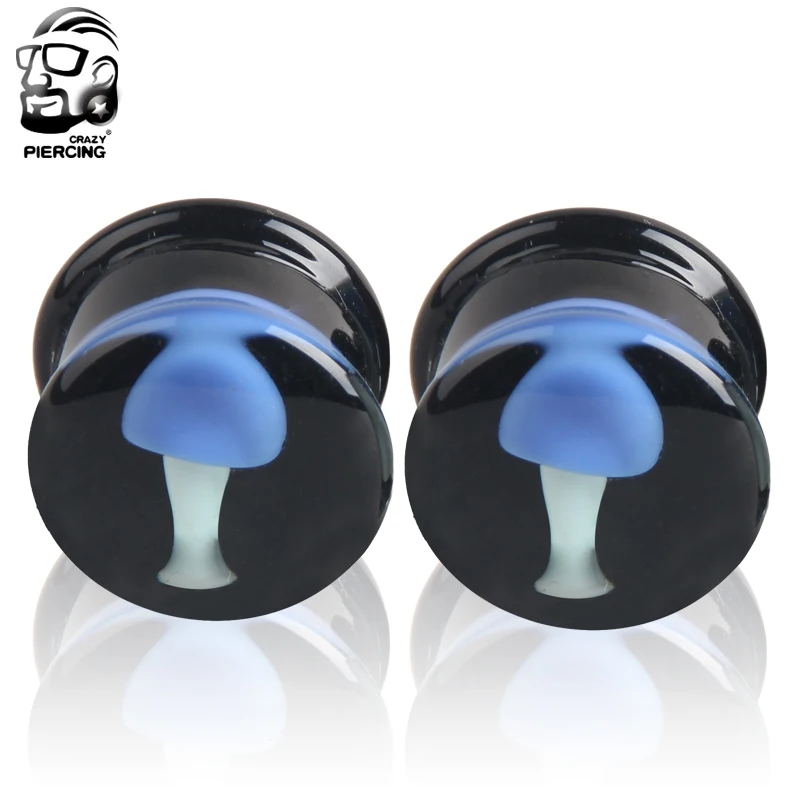 1 пара серьги гвоздики в виде грибов|tunnel earrings|piercing body jewelrybody jewelry |