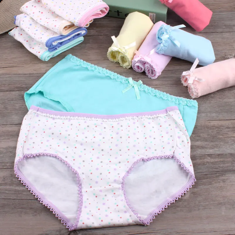 Трусы женские хлопковые с бантом на талии ярких цветов | Женская одежда