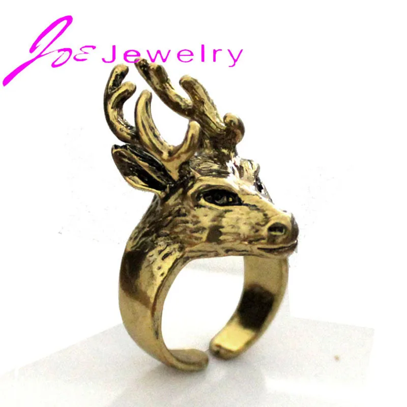 Ретро золотые рога кольца регулируемое кольцо для большого пальца мужские