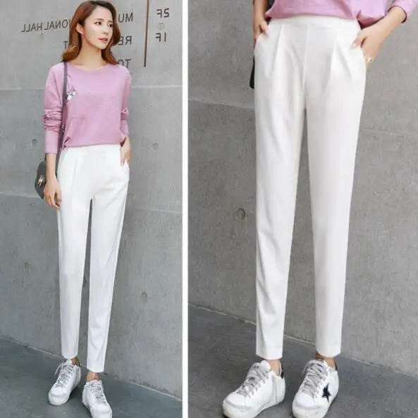 Для женщин Дамские шаровары Новинка весны 2019 года тонкий плюс размеры для с