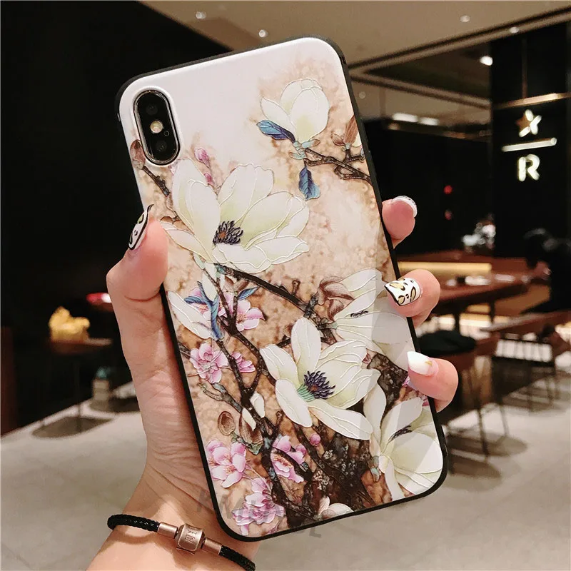 2 3D цветок чехол для huawei P30 Pro P20 P10 P9 Lite Nova 3 3i 4 Honor 8X 7A 7C Крышка для huawei Y7 Pro Y6 Prime P Smart Y9 - Цвет: 2