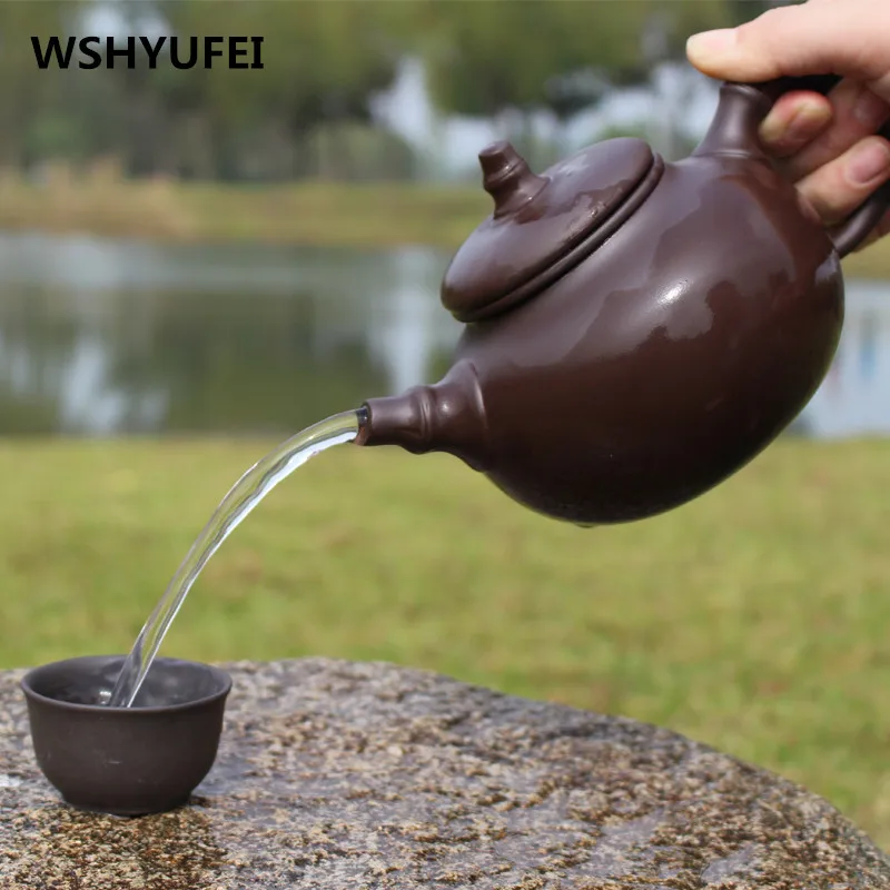 2018 чайник KungFu TeaSet большой емкости Исин ручной работы Набор чашек для чая 600 мл Zisha