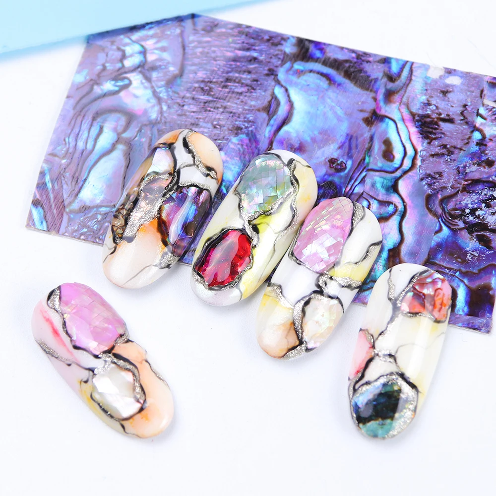 Переводные переводные наклейки с мраморным узором в виде раковины абалона 1 шт.