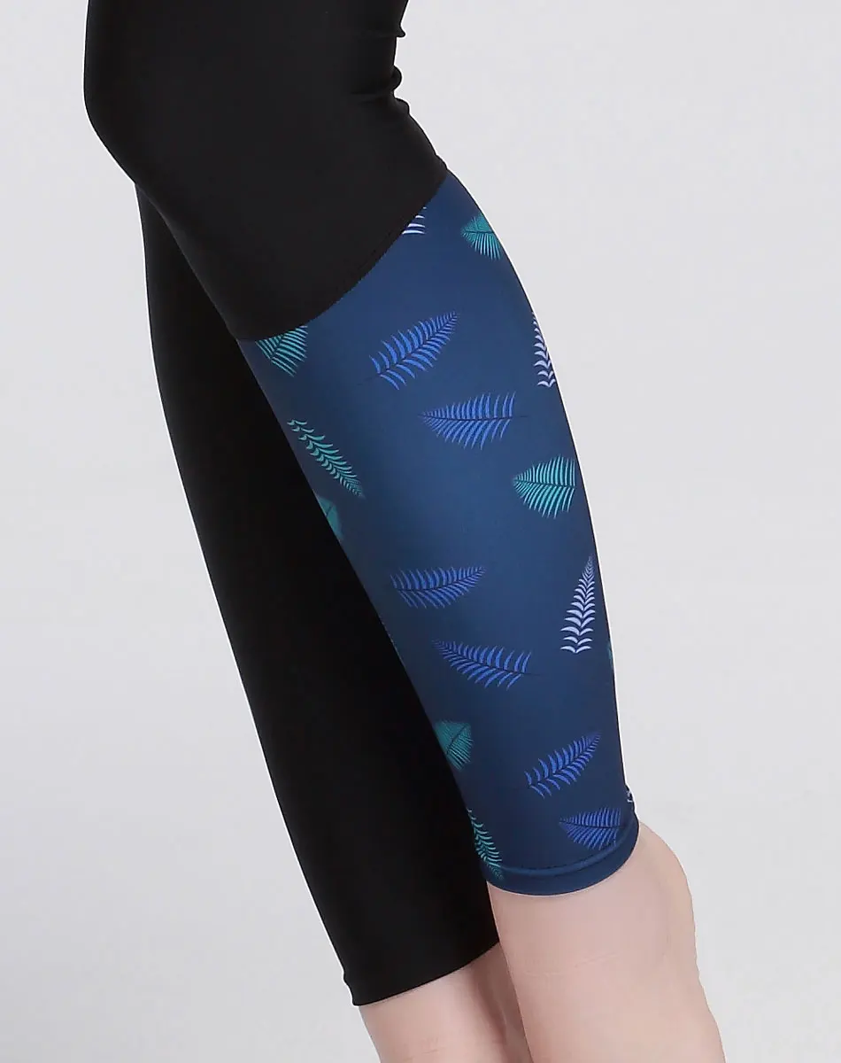 Женские черные леггинсы для серфинга с принтом трико плавания штаны защита от