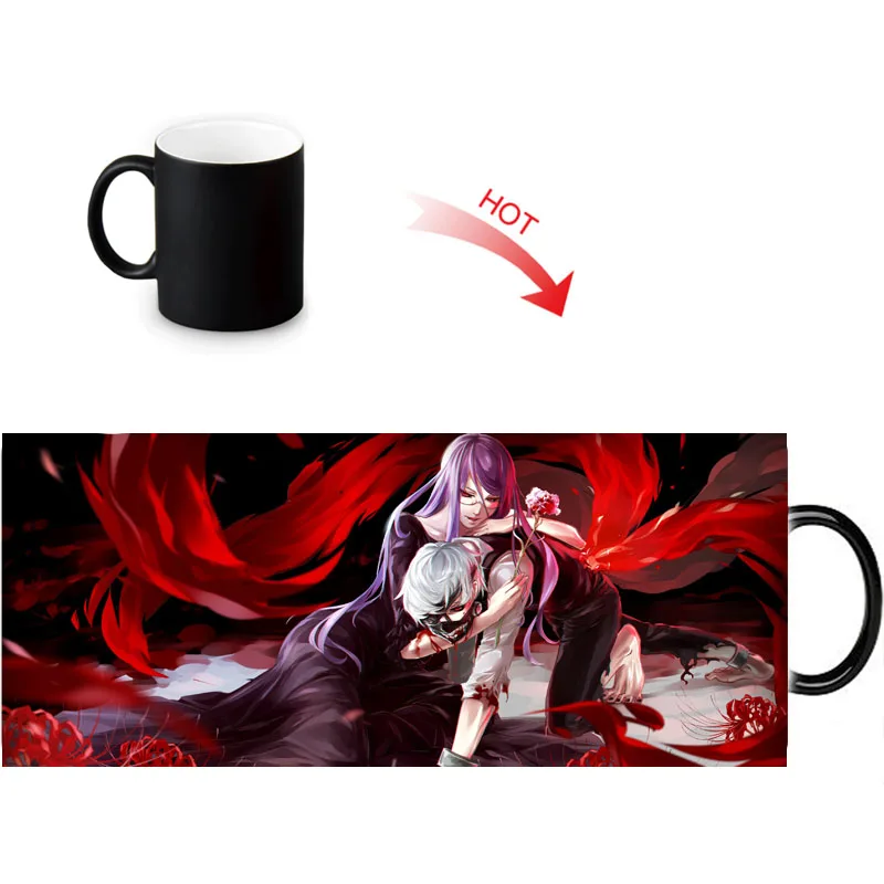 Волшебная кружка Tokyo Ghoul меняющая цвет чайная чашка для молока воды керамическая