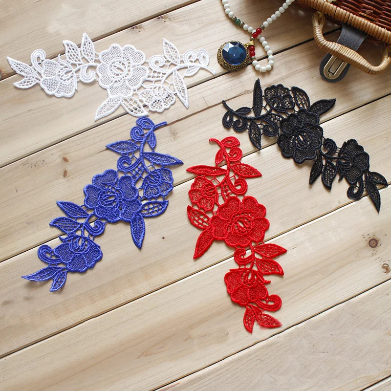 5 пар белого красного синего черного цветов венецианская Цветочная мотив швейная