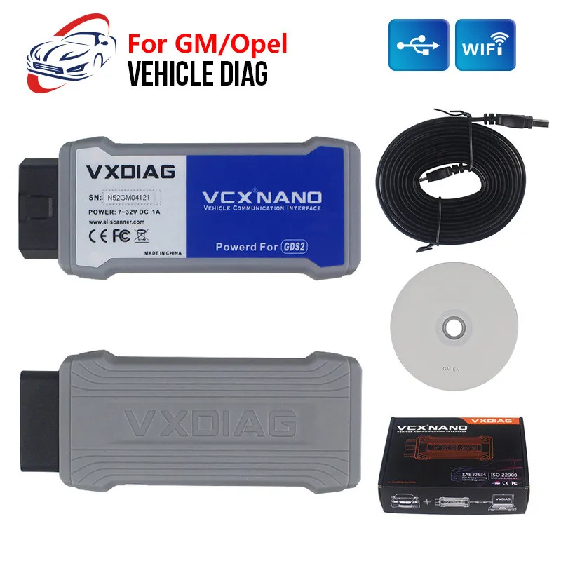 VXDIAG с USB/WI-FI VXDIAG для GM/OPEL VXDIAG VCX NANO несколько GDS2 и TIS2WEB диагностический/программы VXDIAG VCX