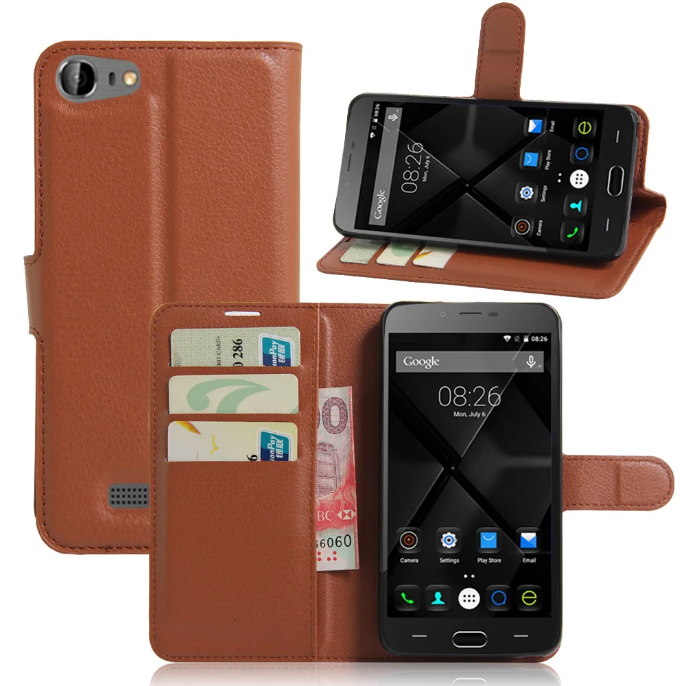 Роскошный флип чехол из натуральной ПУ кожи Для Doogee Y200 для сотового телефона