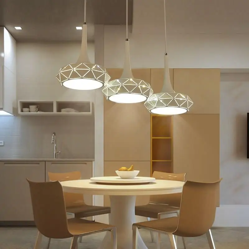 

LED restaurant light three creative personality bar table Pendant Lights simple hollow dining lamps WF4151430