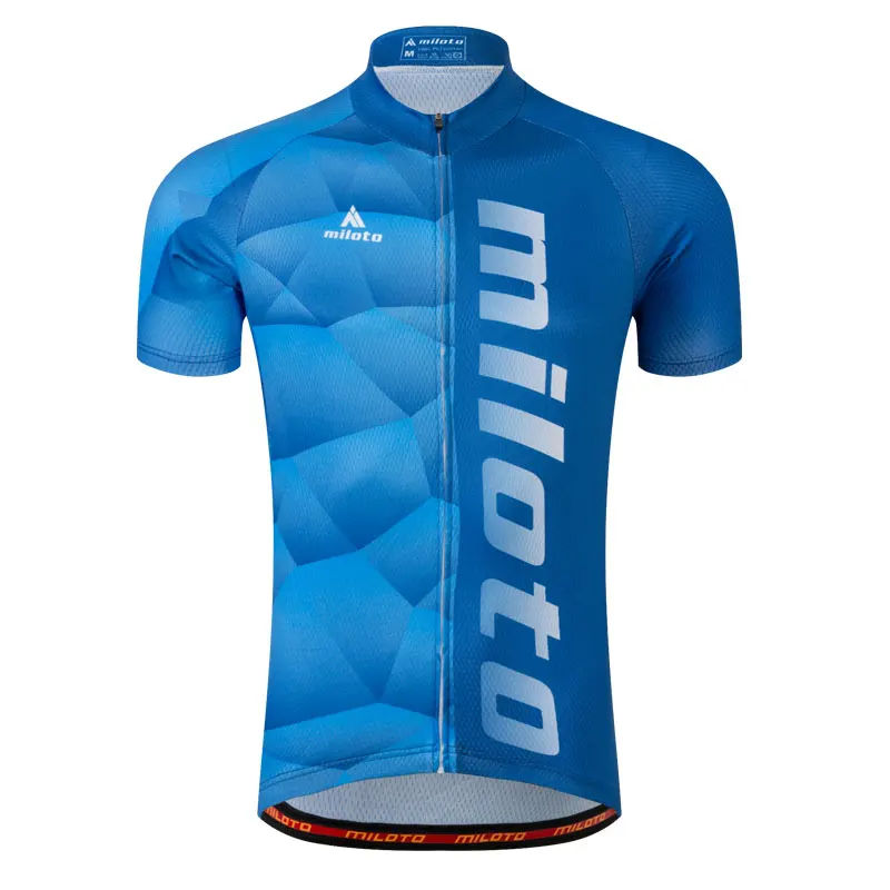 MILOTO PRO Team Men's short sleeve cycling jersey Blue MTB Bike Road Riding Bicycle Maillot Shirts Racing Clothing | Спорт и