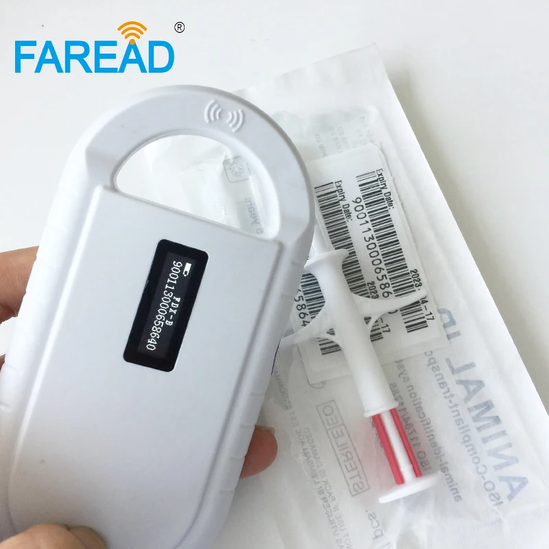 Бесплатная доставка RFID сканер для считывания микрочипов животных от