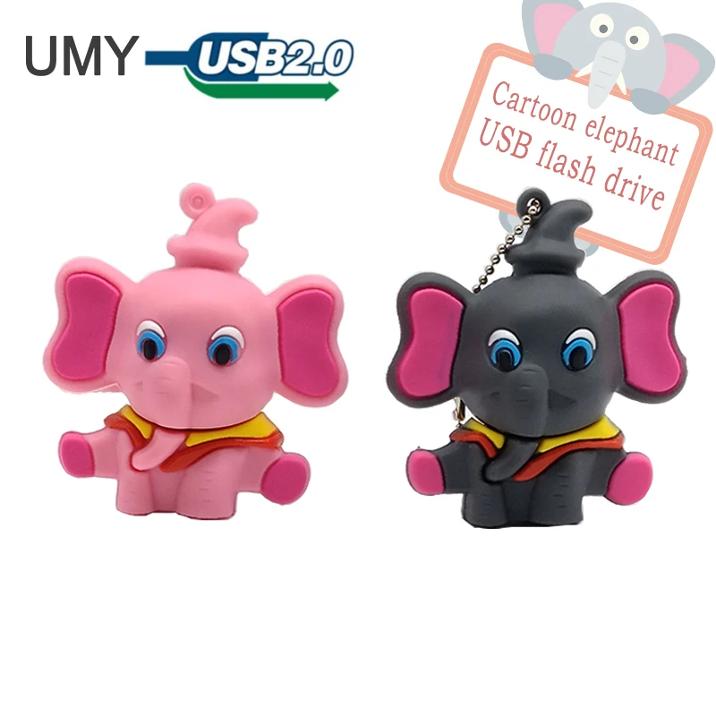 USB флеш накопитель милая ручка Слон 4 ГБ 8 16 32 64 ГБ|USB флэш-накопители| |