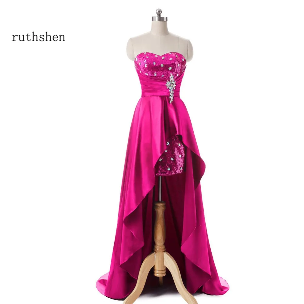 Ruthshen асимметричное платье для выпускного вечера пайетками и бисером Вечерние