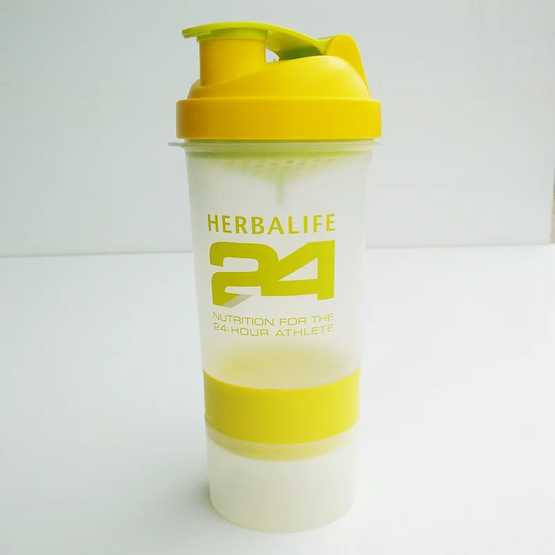 500ml yellow 6 цветов Herbalife24 подходит 2000 мл/64 унции 1000 мл/32 унции Шейк Спортивная соломенная бутылка для воды Herbalife питание - Цвет: 500ml yellow