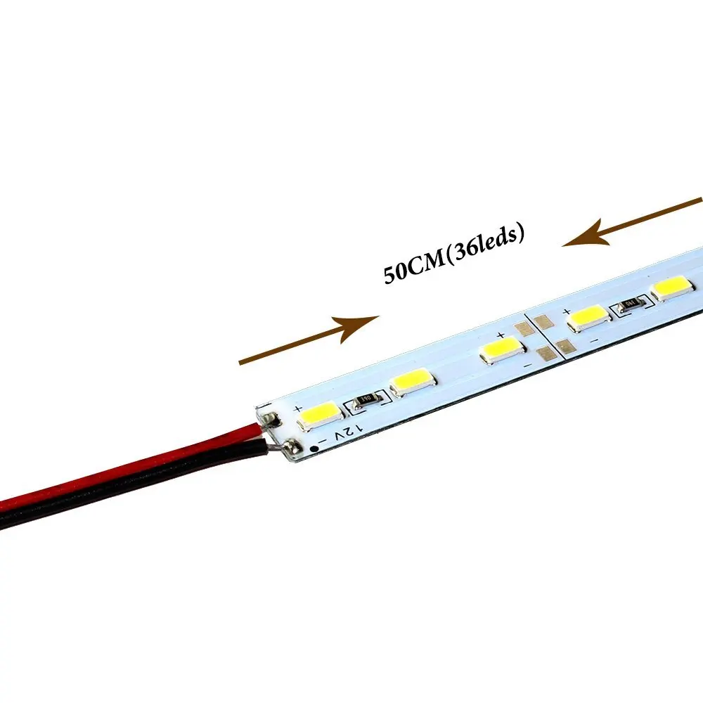 10 шт. 50 м 5630 Светодиодная полоса постоянного тока 12В 36leds не водонепроницаемый